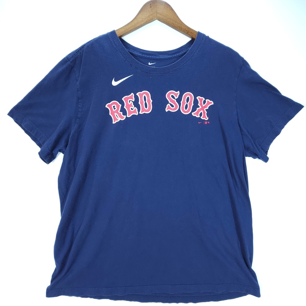 Y2K Nike Boston Red Sox Shirt Mens XL Navy Blue Graphic Tee Streetwear MLB